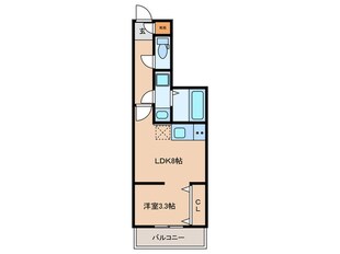 quador西新の物件間取画像